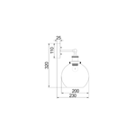 CLA Lighting Wall Lights Interior 200mm Glass Adjustable Wall Light Lights-For-You