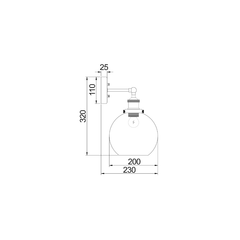 CLA Lighting Wall Lights Interior 200mm Glass Adjustable Wall Light Lights-For-You