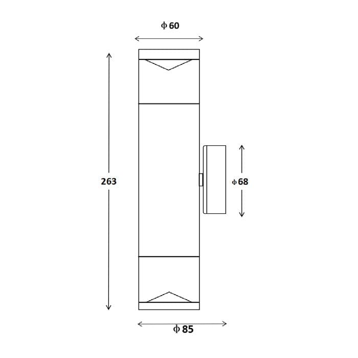 CLA Lighting Wall Lights Phare 12V / 24V Up/Down Wall Pillar Light Lights-For-You