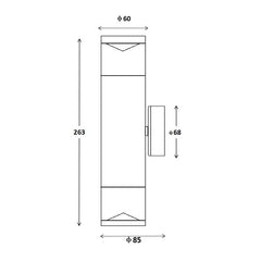 CLA Lighting Wall Lights Phare 12V / 24V Up/Down Wall Pillar Light Lights-For-You