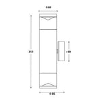 CLA Lighting Wall Lights Phare 240V GU10 Up/Down Wall Pillar Light Lights-For-You