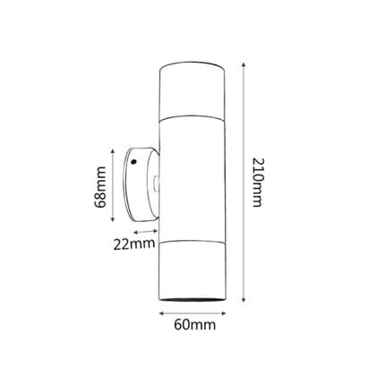 CLA Lighting Wall Lights Poseidon 12V MR16 Up & Down Wall Pillar Light Lights-For-You