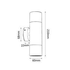 CLA Lighting Wall Lights Poseidon 12V MR16 Up & Down Wall Pillar Light Lights-For-You