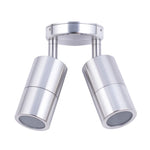 CLA Lighting Wall Lights Poseidon 240V GU10 Double Adjustable Wall Pillar Light Lights-For-You PG2ASHSIL 9326191028168