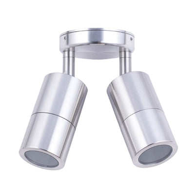 CLA Lighting Wall Lights Poseidon 240V GU10 Double Adjustable Wall Pillar Light Lights-For-You PG2ASHSIL 9326191028168