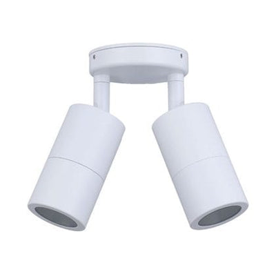 CLA Lighting Wall Lights Poseidon 240V GU10 Double Adjustable Wall Pillar Light Lights-For-You PG2AWH 9326191026942
