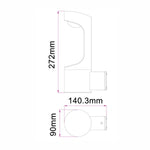 CLA Lighting Wall Lights Seth Exterior Wall Light Surface Mounted Black Lights-For-You SETH1 9326191024825