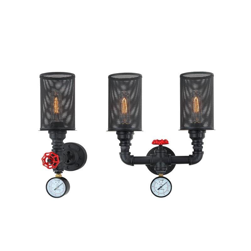 CLA Lighting Wall Lights VENETO Iron Wall Light in Black (1 or 2 Lights) Lights-For-You