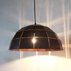 Armis Glass Pendant Light W/Tiled Iron(Dome)