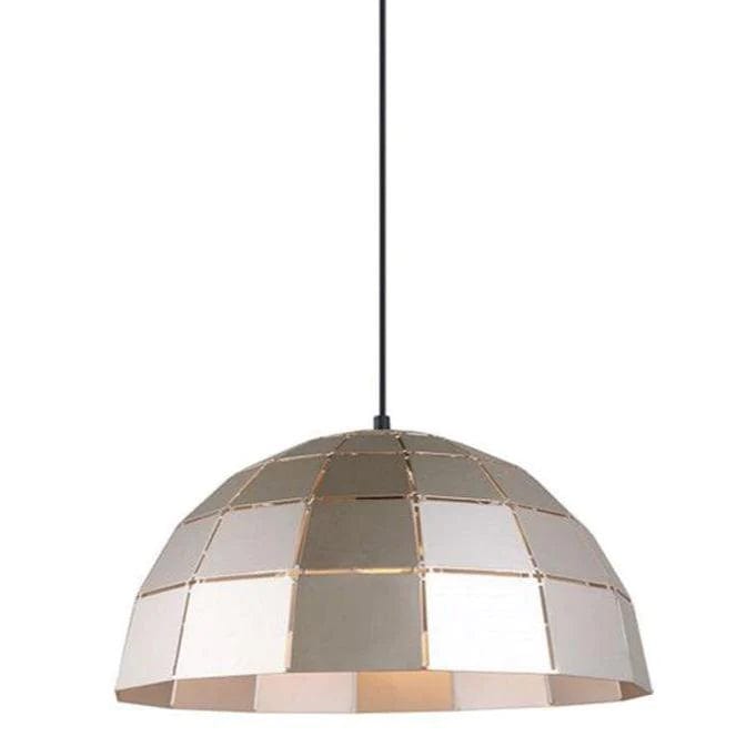 Armis Glass Pendant Light W/Tiled Iron(Dome)