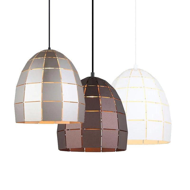 CLA Pendant Light Armis Glass Pendant Light w/ Tiled Iron (Ellipse) Lights-For-You