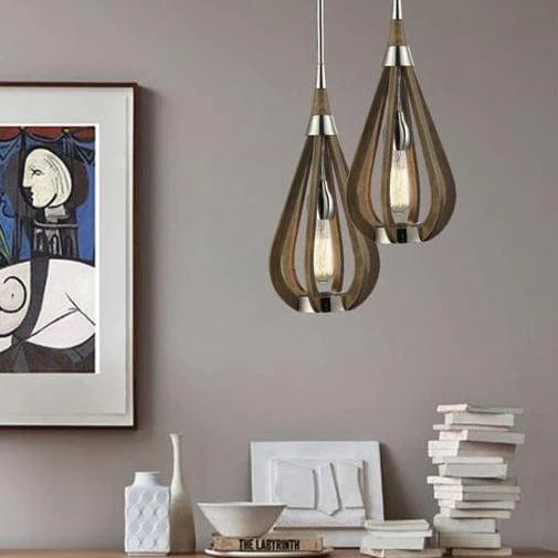 CLA Pendant Light Bonito Interior Pendant Light in Taupe Wood Lights-For-You