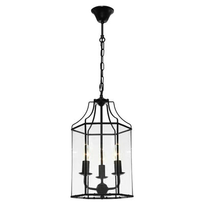 Cougar Lighting Indoor Pendants Arcadia Glass Pendant Light Lights-For-You ARCA3PBLK 9305125107001