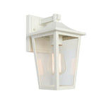 Cougar Lighting Outdoor Wall Lights York 1 Light Wall Light White / Clear Lights-For-You YORK1EWHT 9305125108619