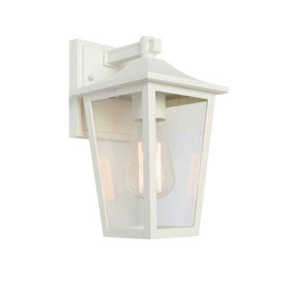 Cougar Lighting Outdoor Wall Lights York 1 Light Wall Light White / Clear Lights-For-You YORK1EWHT 9305125108619