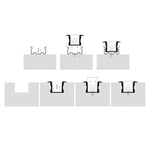 25mm x 16mm Black Deep Square Winged Aluminium LED Profile Havit Lighting -