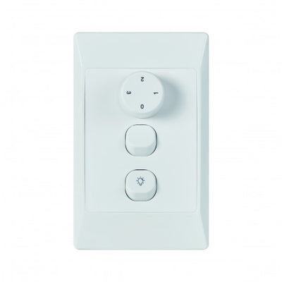 Ventair Flexmech- DC Fan 3 Speed Wall Control Incl Rotary Speed Control & Wall Plate With Iso & Light Switch. For Use Wi