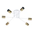 Muna.6 6 Light Close - To - Ceiling Black / Satin Barss - OL63296SB