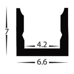 HV9791-ALU - Aluminium Channel to suit HV9791 Side Bend Flexible Neon LED Strip
