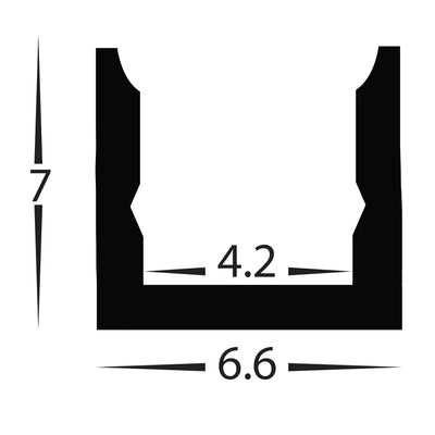HV9791-ALU - Aluminium Channel to suit HV9791 Side Bend Flexible Neon LED Strip