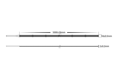 HV9761-IP20-528-4K - 12w IP20 24v DC 4000K Free Cut COB Dotless LED Strip