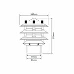 Domus Lighting Bollard Lighting DOMUS Three Tier Bollard Garden Light IP44 Lights-For-You