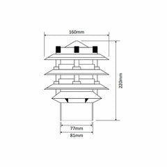Domus Lighting Bollard Lighting DOMUS Three Tier Bollard Garden Light IP44 Lights-For-You