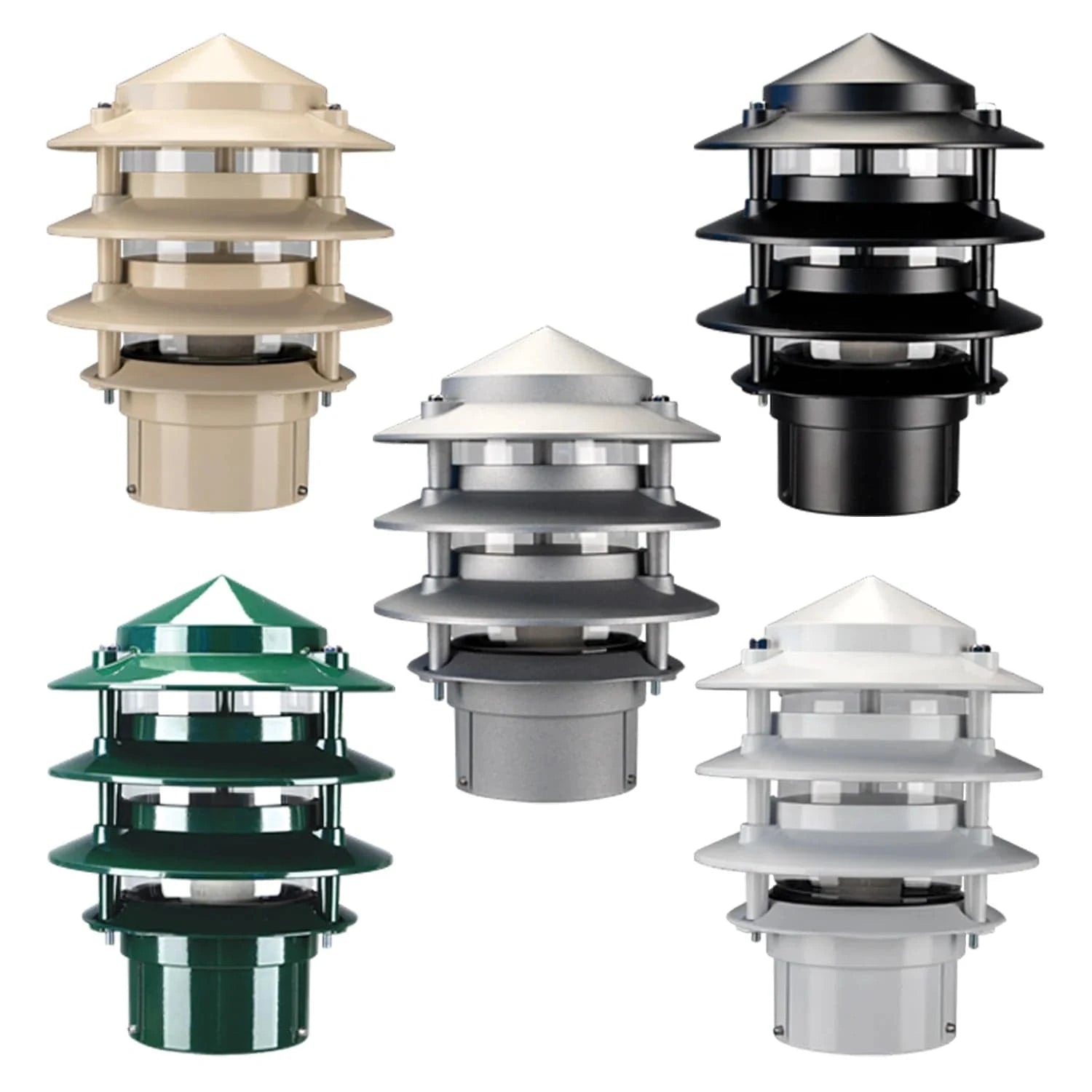 Domus Lighting Bollard Lighting DOMUS Three Tier Bollard Garden Light IP44 Lights-For-You