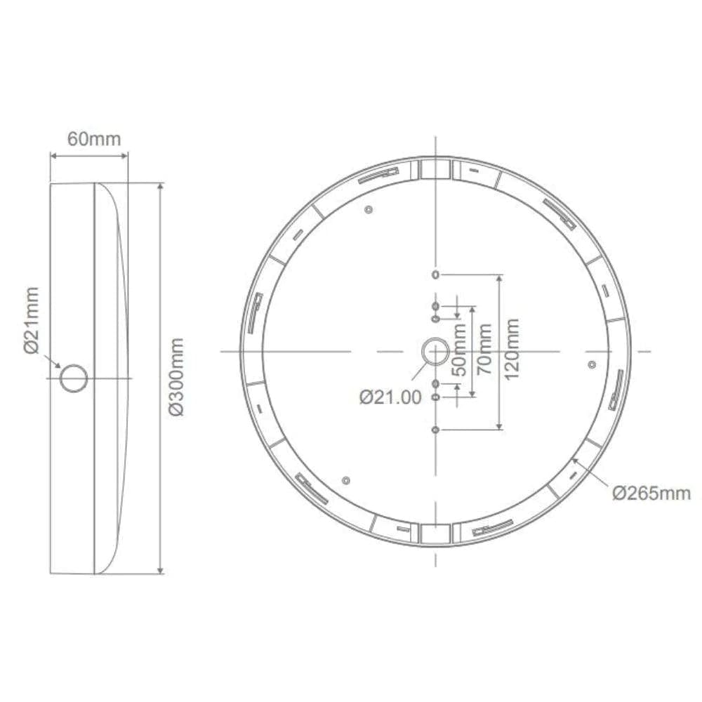 Domus Lighting Bunker Lights DOMUS VERSA-300 ROUND EYELID BUNKER Lights-For-You