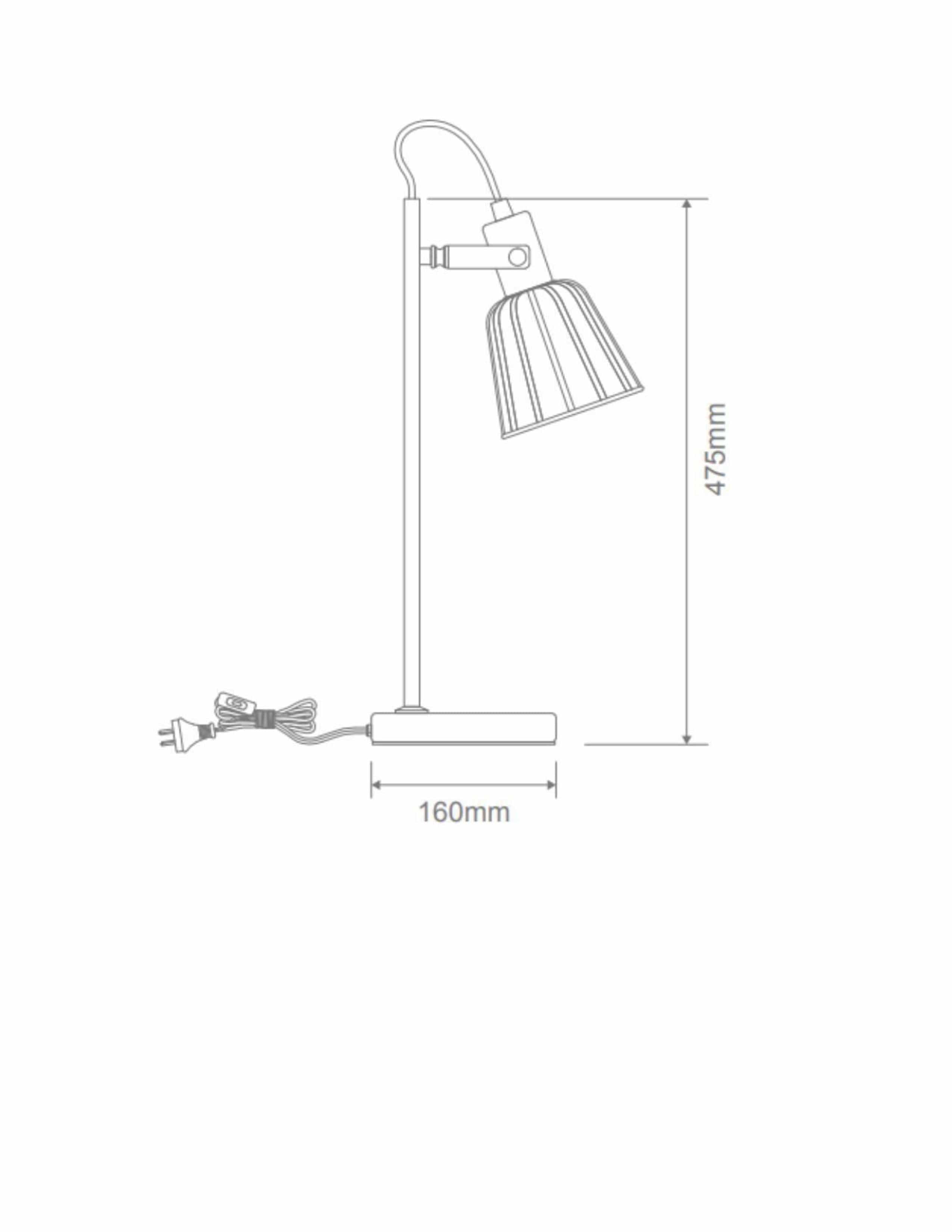 Domus Lighting Desk Lamps Black DOMUS ASHLEY-DL CAGE DESK LAMP with IP20 Lights-For-You 22516