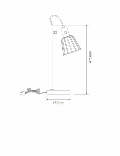 Domus Lighting Desk Lamps DOMUS ASHLEY-DL CAGE DESK LAMP with IP20 Lights-For-You 22516 9330772225167