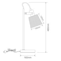 Domus Lighting Desk Lamps DOMUS RUSTICA-DL MESH DESK LAMP 1XE14 Lights-For-You 22519 9330772225198