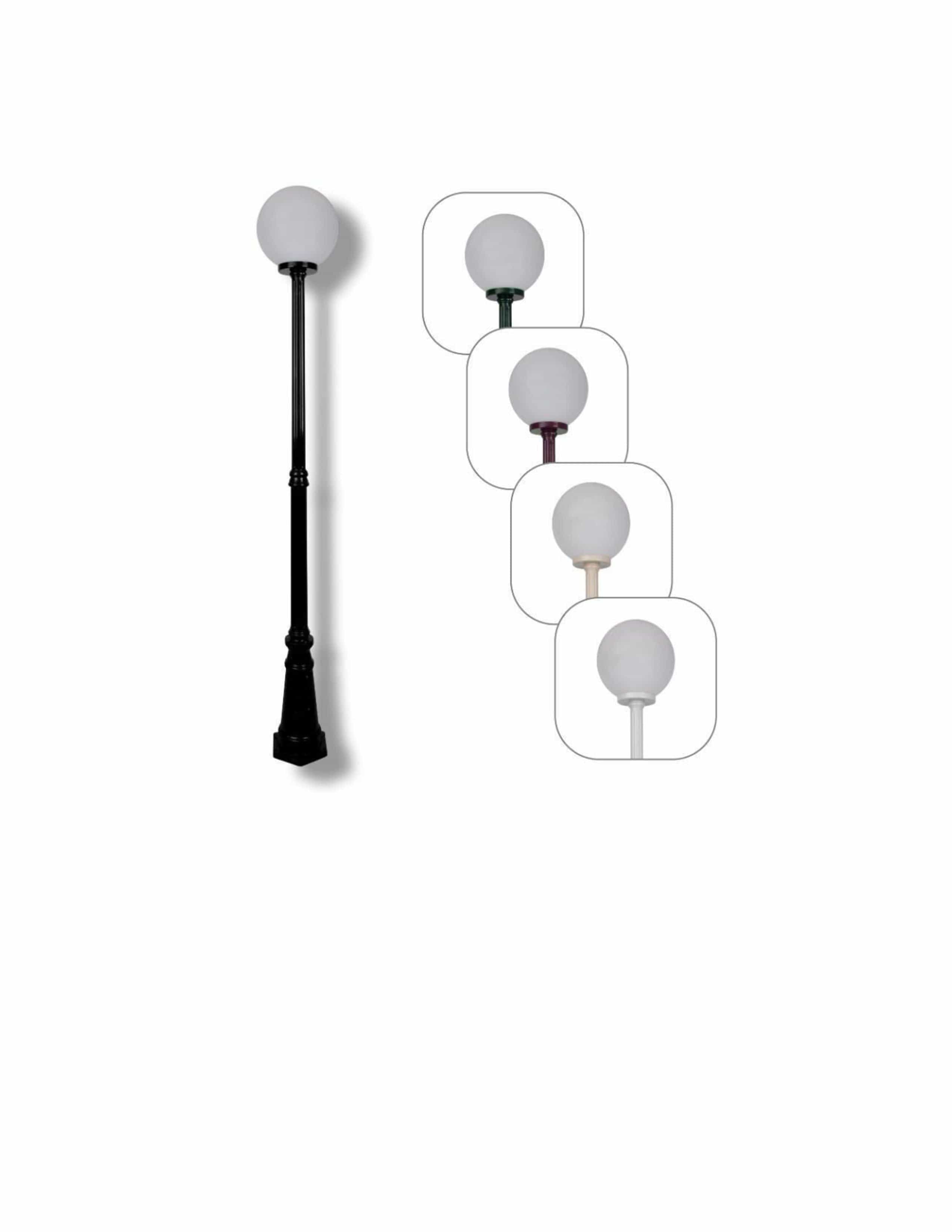 Domus Lighting Exterior Posts DOMUS GT-558 Siena Sphere Tall Post Lights-For-You