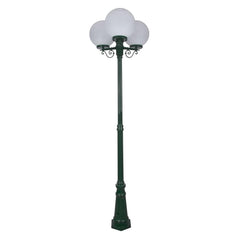 Domus Lighting Exterior Posts Green DOMUS GT-563 Siena Triple Spheres Tall Post Lights-For-You 15635