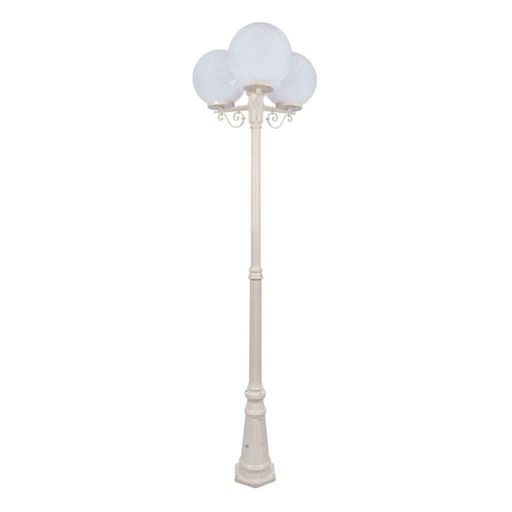 Domus Lighting Exterior Posts DOMUS GT-563 Siena Triple Spheres Tall Post Lights-For-You 15632 9330772156324