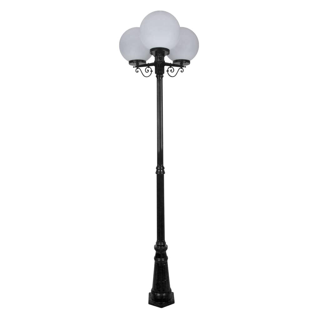 Domus Lighting Exterior Posts DOMUS GT-563 Siena Triple Spheres Tall Post Lights-For-You 15633 9330772156331