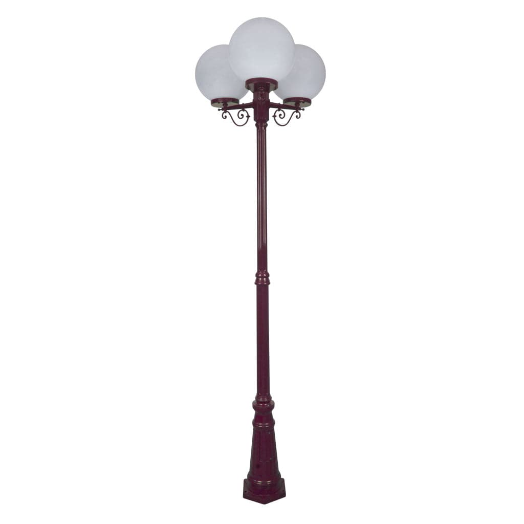 Domus Lighting Exterior Posts DOMUS GT-563 Siena Triple Spheres Tall Post Lights-For-You 15634 9330772156348