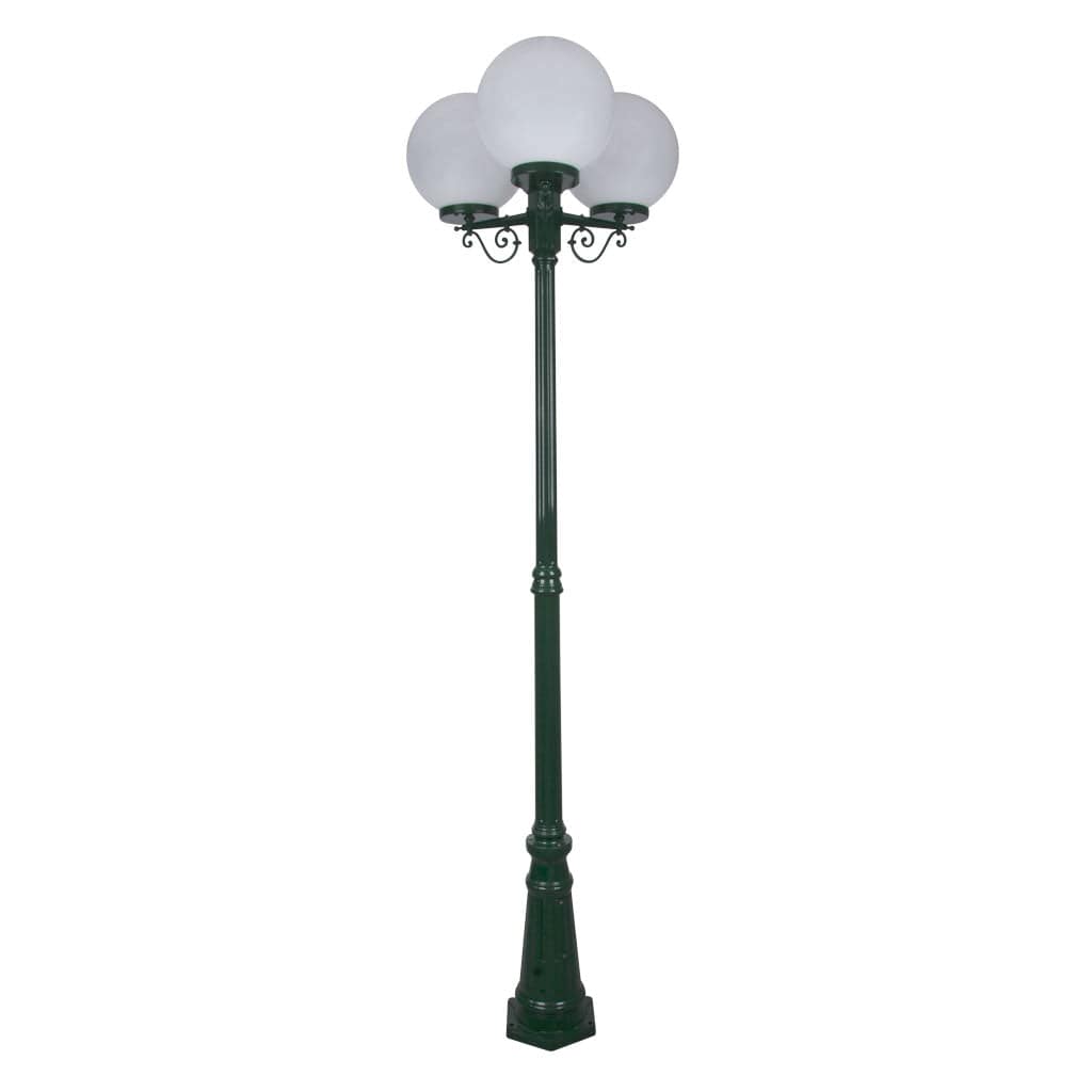 Domus Lighting Exterior Posts DOMUS GT-563 Siena Triple Spheres Tall Post Lights-For-You 15635 9330772156355