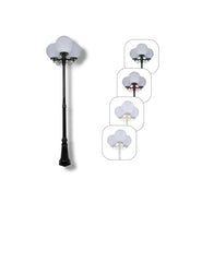 Domus Lighting Exterior Posts DOMUS GT-563 Siena Triple Spheres Tall Post Lights-For-You