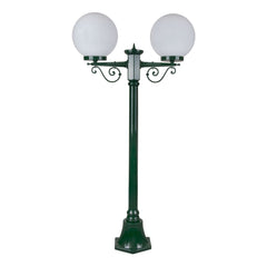 Domus Lighting Exterior Posts Green DOMUS GT-567 Siena Twin Spheres Short Post Lights-For-You 15641