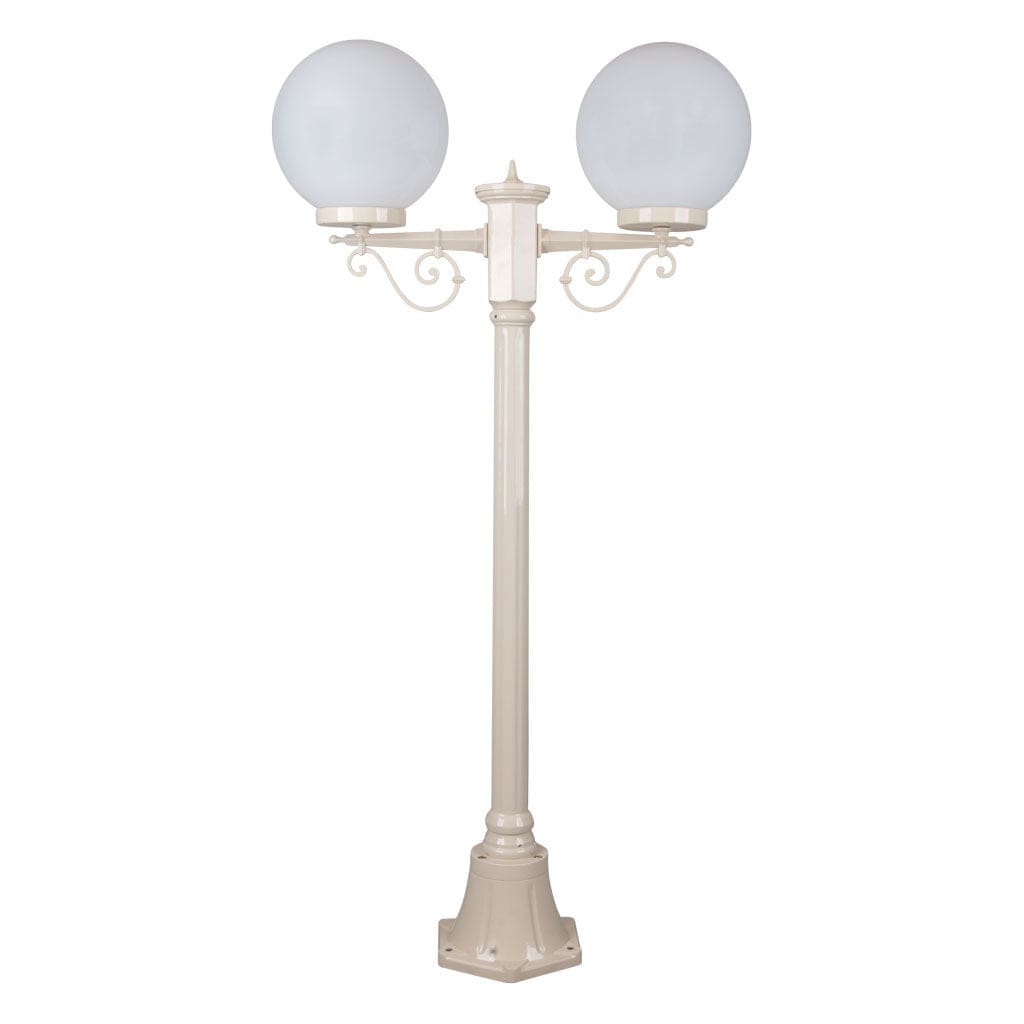 Domus Lighting Exterior Posts DOMUS GT-567 Siena Twin Spheres Short Post Lights-For-You 15638 9330772156386