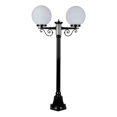 Domus Lighting Exterior Posts DOMUS GT-567 Siena Twin Spheres Short Post Lights-For-You 15639 9330772156393