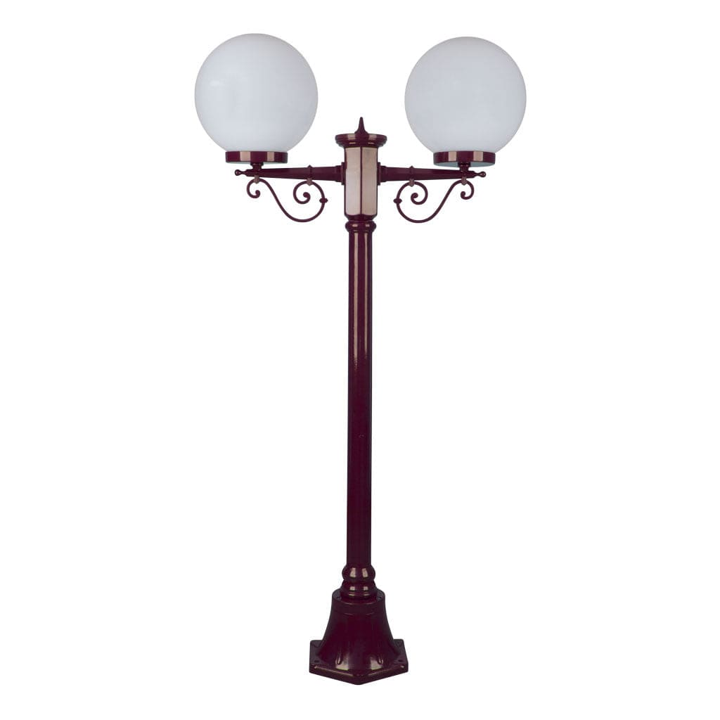 Domus Lighting Exterior Posts DOMUS GT-567 Siena Twin Spheres Short Post Lights-For-You 15640 9330772156409