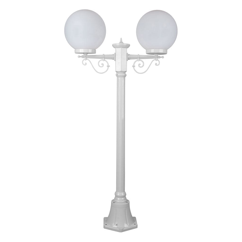 Domus Lighting Exterior Posts DOMUS GT-567 Siena Twin Spheres Short Post Lights-For-You 15643 9330772156430