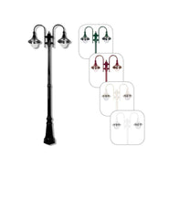 Domus Lighting Exterior Posts Domus GT-662 Monaco Twin Head Tall Post Lights-For-You