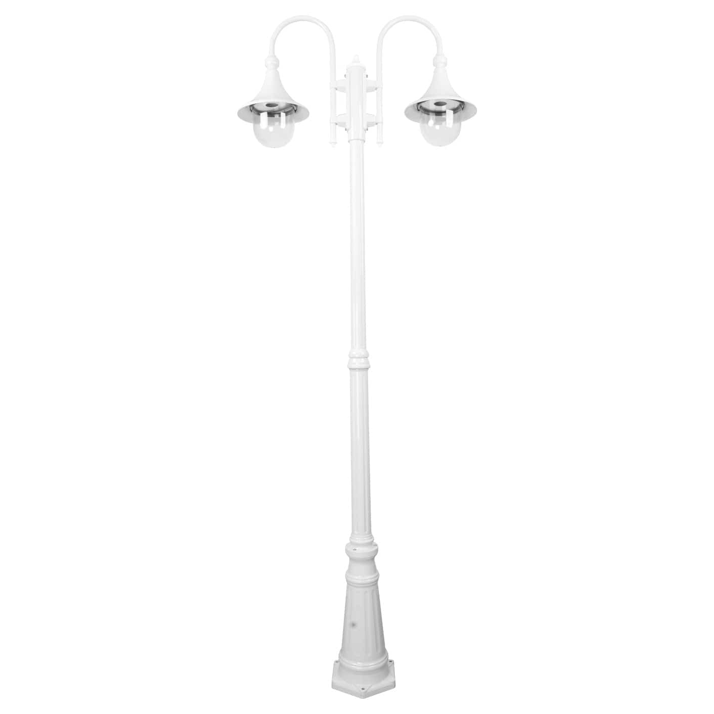 Domus Lighting Exterior Posts White Domus GT-662 Monaco Twin Head Tall Post Lights-For-You 15853