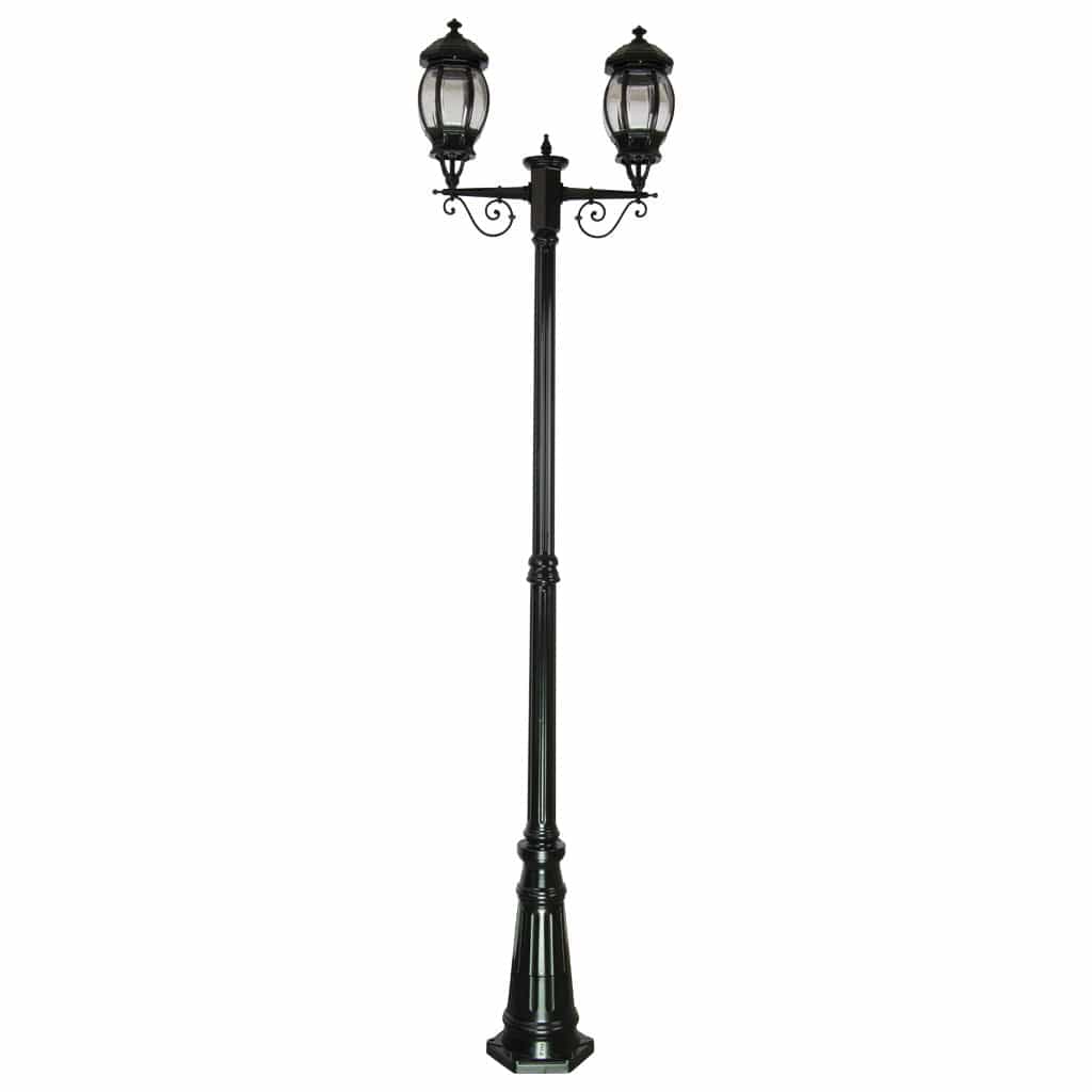 Domus Lighting Exterior Posts Black Domus GT-680 Vienna Twin Head Tall Post Light Lights-For-You 15933