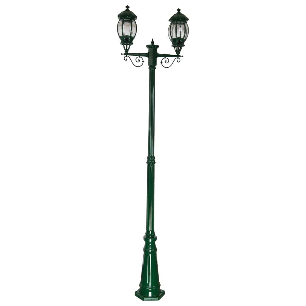 Domus Lighting Exterior Posts Green Domus GT-680 Vienna Twin Head Tall Post Light Lights-For-You 15935