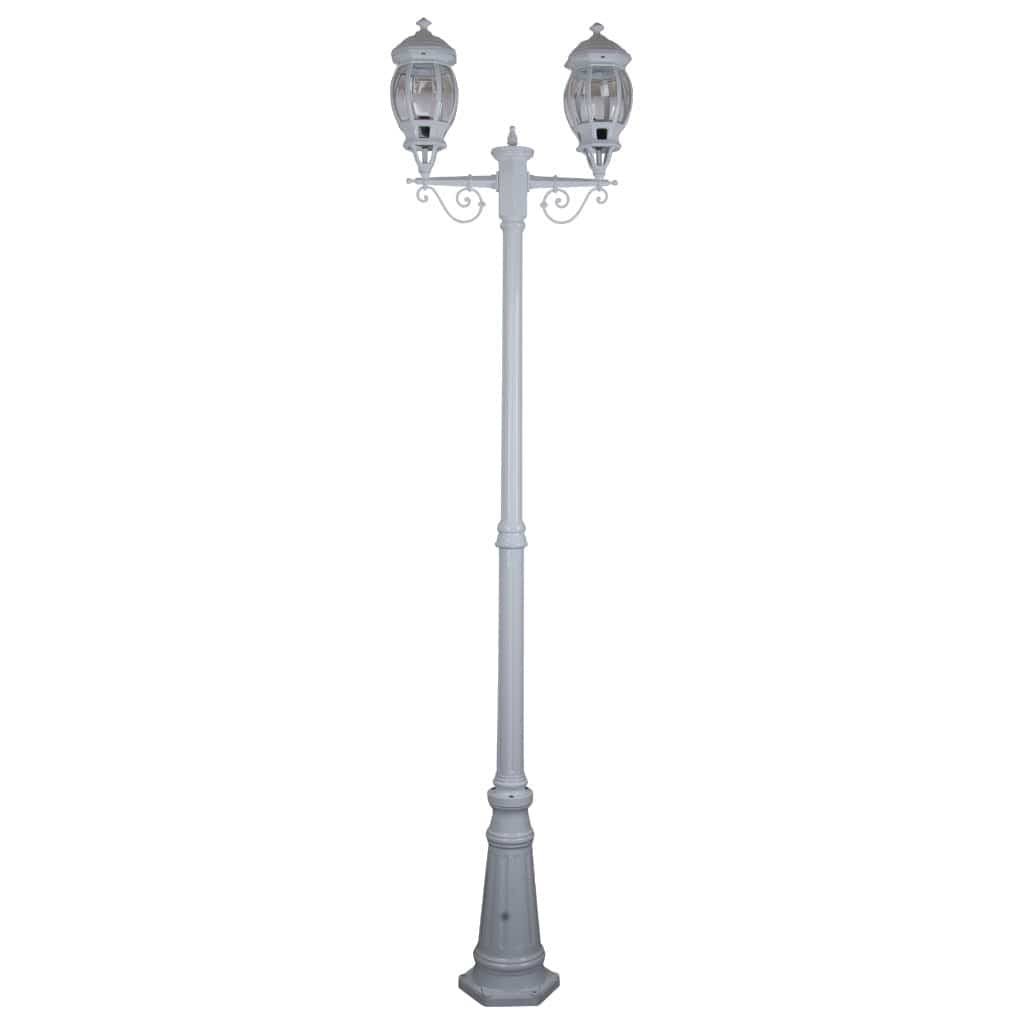 Domus Lighting Exterior Posts White Domus GT-680 Vienna Twin Head Tall Post Light Lights-For-You 15937