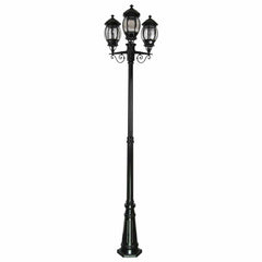 Domus Lighting Exterior Posts Black Domus GT-682 Vienna Triple Head Tall Post Lights-For-You 15939